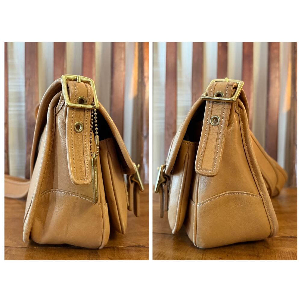 Vintage Coach Legacy Small Field Bag 9128 Tan Leather Crossbody Rare 2001 - Picture 3 of 16